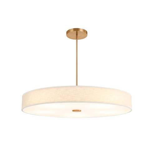 Genova 48'' LED Low-Profile Drum Pendant (254|FAB-9317-CREM-BRSS)