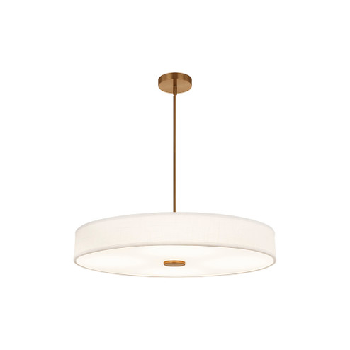 Genova 36'' LED Low-Profile Drum Pendant (254|FAB-9314-WHTE-BRSS)