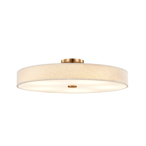 Genova 48'' LED Low-Profile Drum Semi-Flush (254|FAB-9307-CREM-BRSS)