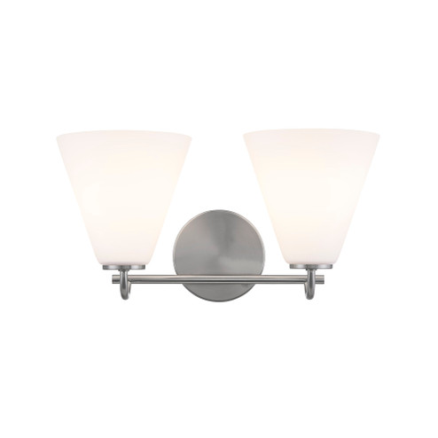 Pavia 2-Light Bath Bar (254|FSN-8362-OPAL-NCKL)