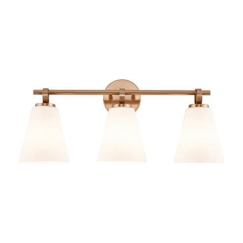 Bolzano 3-Light Bath Bar (254|FSN-8343-OPAL-BRSS)