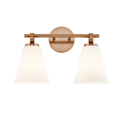 Bolzano 2-Light Bath Bar (254|FSN-8342-OPAL-BRSS)