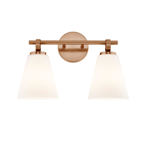 Bolzano 2-Light Bath Bar (254|FSN-8342-OPAL-BRSS)