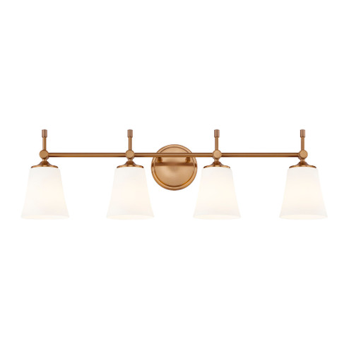Tulsi 4-Light Bath Bar (254|FSN-8314-OPAL-BRSS)