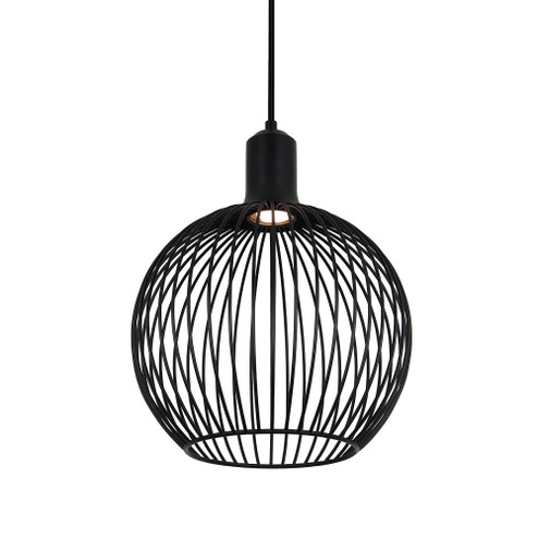 Orland 12'' LED Globe Cage Pendant (254|NSH-7010-MBLK)