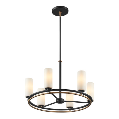 Tilburg 26'' 6-Light Chandelier (254|FSN-7003-OPAL-MBBR)