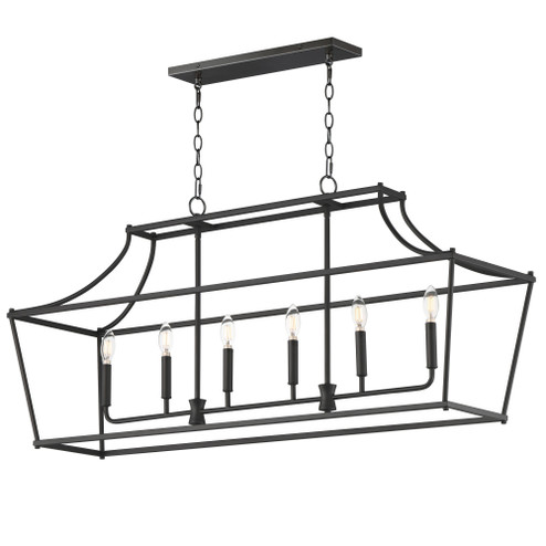Clifton 6-Light Linear Pendant (19|25317BK)