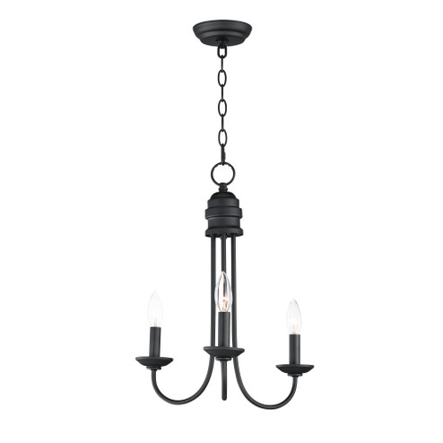 Logan 3-Light Candle Chandelier (19|10343BK)