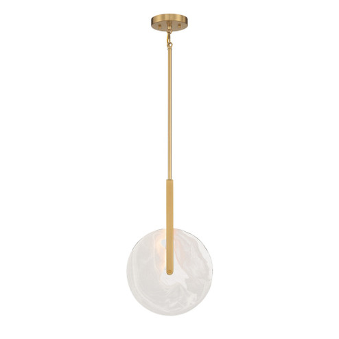 Ainslie 1-Light LED Pendant in Warm Brass (128|7-9307-1-322)