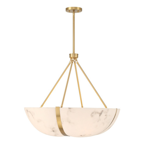 Chalfont 4-Light Pendant in Warm Brass (128|7-1451-4-322)