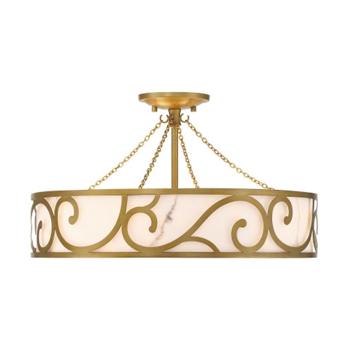Halstead 6-Light Semi-Flush in Antique Patina (128|6-1268-6-339)