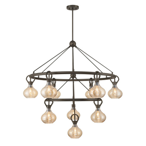 Sheriden 10-Light Chandelier in Mediterranean Bronze (128|1-2277-10-15)