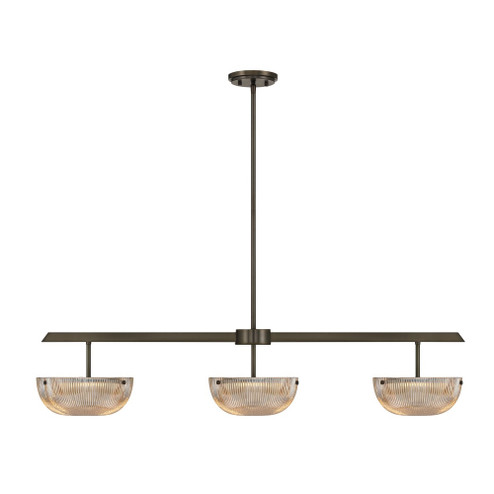 Hubbard 3-Light LED Linear Chandelier in Mediterranean Bronze (128|1-1250-3-15)