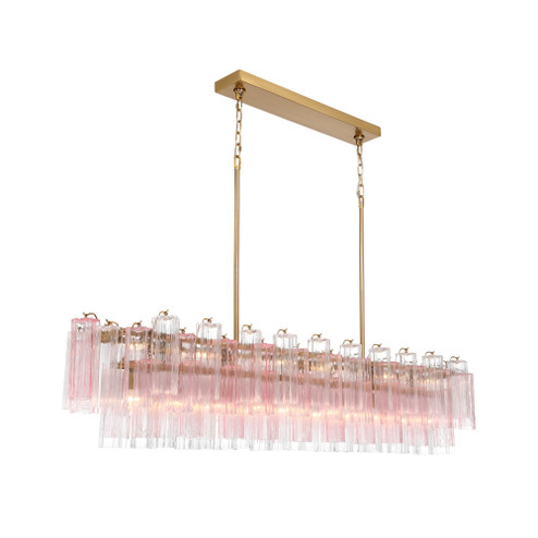 Addis 65'' Aged Brass Linear Chandelier (205|ADD-337-AG-SP)