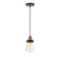 Macauley 1-Light Mini-Pendant in Vintage Black with Warm Brass (128|7-2064-1-51)