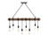 Burgess 8-Light Linear Chandelier in Durango (128|1-990-8-41)