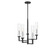 Folsom 5-Light Adjustable Chandelier in Matte Black with Polished Chrome Accents (128|1-2135-5-67)