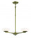 LED 3 Light Chandelier in Soft Brass Finish With Etched White Glass (77|P1463-695-L)