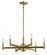 Erzo 9.25'' 6 Light Chandelier in Natural Brass (2|43859NBR)