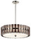 Cirus 12'' 4 Light Convertible Pendant with Tempered Etched Glass and White Linen in Auburn Stain (2|43753AUB)