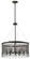 Piper 24'' 6 Light Round Chandelier with Alternating Clear Glass and Espresso Metal Rods with Cle (2|43723ESP)