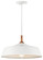 Danika 9.25'' 1 Light Pendant with White finish and Wood Accents (2|43683WH)