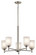 Shailene 18.25'' 5 Light Chandelier with Satin Etched Glass in Brushed Nickel (2|43671NI)