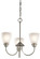 Jolie 18'' 3 Light Mini Chandelier with Satin Etched Glass in Brushed Nickel (2|43637NI)