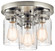 Brinley 11.75'' 3 Light Flush Mount with Clear Glass Brushed Nickel (2|42891NI)