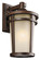 Atwood 17.75'' 1 Light Outdoor Wall Light with Light Umber Mist and Brown Stone (2|49073BST)