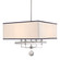 4 LIGHT CHANDELIER WITH BLACK TRIM ON SHADE (57|5646-PN)