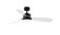 SculptAire 52 inch Indoor/Outdoor Ceiling Fan with LED Light Kit - Black with Clear blades (90|FP8511BL)