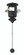 Ceiling Fan 3 Light Bowl Fitter - Black (90|F5BL)