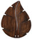 22 inch Wide Oval Leaf Carved Wood Blade - WA (90|B5280WA)