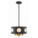 Odelle 14'' Black + Antique Gold Chandelier (205|ODE-700-BK-GA)