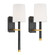 Weston 1 Light Black + Antique Gold Sconce (205|WES-9901-BK-GA)