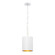 Brian Patrick Flynn for Crystorama Alston 1 Light Matte White + Antique Gold Mini Pendant (205|8680-MT-GA)