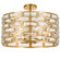 Meridian 6 Light Antique Gold Semi Flush Mount (205|MER-4866-GA_CEILING)