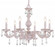 Paris Market 6 Light Swarovski Strass Crystal Antique White Chandelier (205|5036-AW-CL-S)