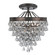 Calypso 3 Light Crystal Teardrop Vibrant Bronze Semi Flush Mount (205|130-VZ_CEILING)