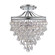 Calypso 3 Light Crystal Teardrop Polished Chrome Semi Flush Mount (205|130-CH_CEILING)