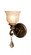 Norwalk 1 Light Golden Teak Hand Cut Crystal Bronze Umber Sconce (205|7501-BU-GT-MWP)