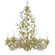 Josie 6 Light Champagne Green Tea Chandelier (205|4846-CT)