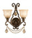 Norwalk 2 Light Golden Teak Swarovski Strass Crystal Bronze Umber Sconce (205|7502-BU-GT-S)