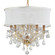 Brentwood 6 Light Crystal Gold Drum Shade Chandelier (205|4415-GD-SMW-CLM)