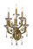 6 Light Clear Crystal Aged Brass Cast Brass Wall Mount (205|5176-AG-CL-MWP)