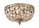 Waltham 10'' Golden Teak Hand Cut Crystal Olde Brass Flush Mount (205|710-OB-GT-MWP)