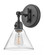 Medium Swing Arm Single Light Sconce (87|3691BK-CL)