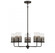 Granada 5-Light Chandelier in Gunsmoke with Gray Rattan (128|1-7778-5-181)