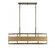 Arcadia 4-Light Linear Chandelier in Burnished Brass with Rattan (128|1-7770-4-177)